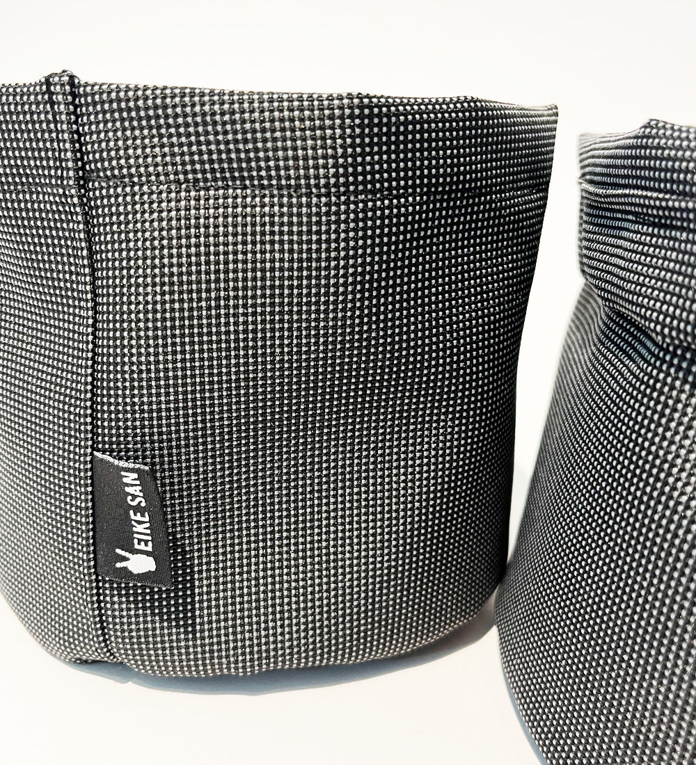 Blumenpötte im Doppelpack | Anthrazit Mesh