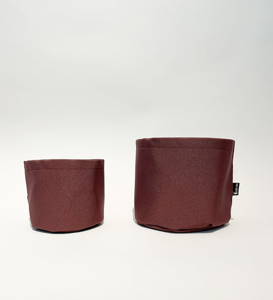 Blumenpötte im Doppelpack | Bordeaux