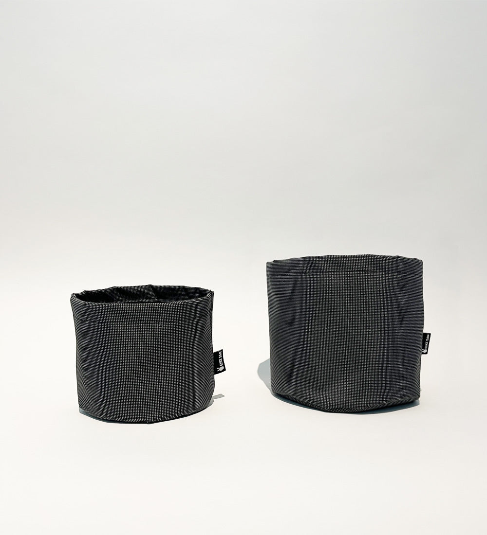 Blumenpötte im Doppelpack | Anthrazit Mesh