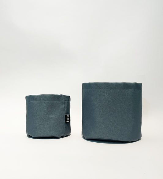 Blumenpötte im Doppelpack | Blaugrau